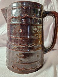 MCM Marcrest Daisy Dot Brown Stoneware Pitcher