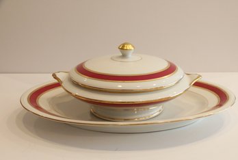 Robert Haviland Limoges Platter & Covered Bowl/Tureen