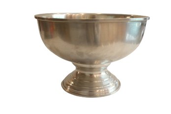 Large Woodbury Pewter Statement Pedestal Bowl