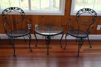 Wrought Iron Patio Table & Chairs