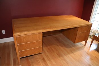 Mid Century Modern Double Pedestal Executive Desk