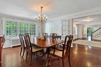 Late 20th Century Maitland Smith Mahogany Double Pedestal Dining Table With Brass Casters