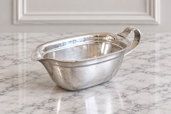 Sterling Silver Creamer  With A Decorative Edge And Matching Liner Tray