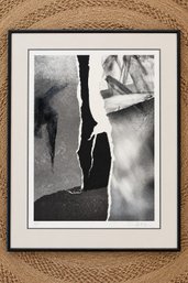 Laslo Dus (Attributed) Signed Black And White Abstract Artist's Proof (A/P) Framed 31" X 23"