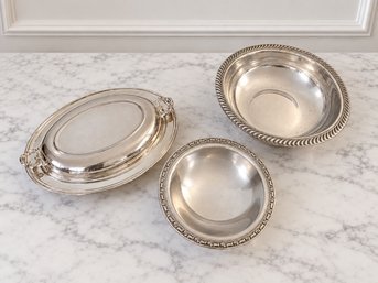 Leonard, ART & Co., Oneida, Silverplate Covered Casserole And Serving Bowls (3 Pieces)