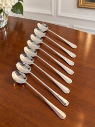 Sheffield EPNS Silver Plate Iced Tea Spoons (set Of 8)