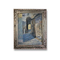 Antique Original Oil On Canvas