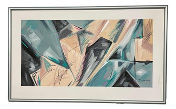 Large Oil On Canvas Painting Signed Dana