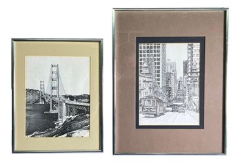 Pair Of Etchings By Martin Tang