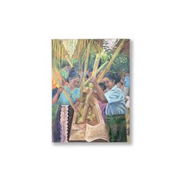 Oil On Canvas Haitian Style Painting Artist Signed D. Tzeutschler