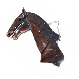 Late 19th / Early 20th Century Equestrian Double-Sided Hanging Trade Sign (Plaster Core / Metal Shell Construc
