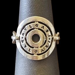 (A74) BVLGARI Sterling Silver Ring, Size 6.5