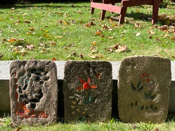 Concrete Stained Glass Garden Markers