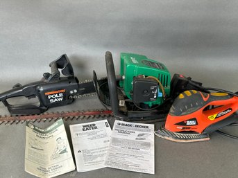 Pole Saw, Weed Eater & Sander