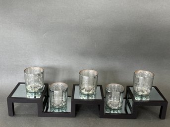 Pretty Mirror Bottom Candle Holder