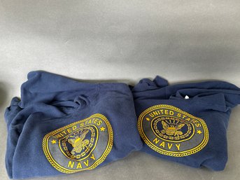 Two US Navy Sweatshirts, XL