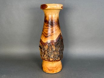 Unique Wooden Vase Wiith Bark
