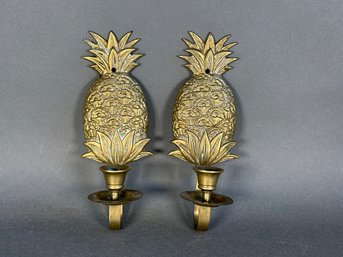 Brass Pineapple Wall Sconces