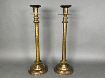 Tall Brass Candlesticks