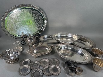 Vintage Silver Plate Including Sheffield, WM Rogers, Pairpont New Bedford And More