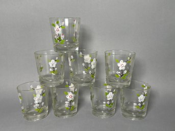Vintage Hand Painted Floral Glasses