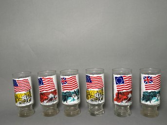 Vintage 1973 Anchor Hocking Bicentennial Collection Glasses