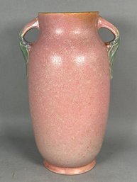 Antique 1928 Roseville Pottery Tuscany Pink Double Handled Vase