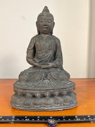 Weighted Cast Resin Meditating Buddha Statue