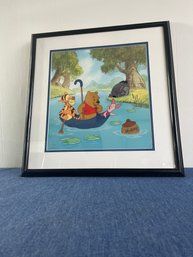 Certified Authenticity Framed Winnie The Pooh Picture On Plexiglass