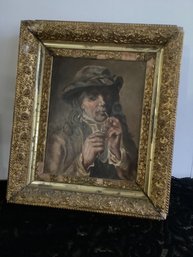 Early Oil On Board Of Man