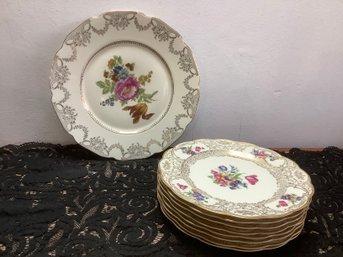 Royal Bayreuth Bavaria Cake Platter  And 8 Plates