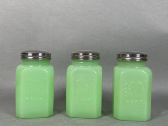 Vintage Jadeite Salt & Pepper Shakers