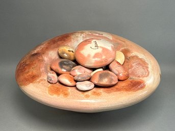 Gorgeous Signed Pottery Bowl By California Artst, CamE
