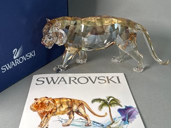Swarovski Crystal 2010 Endangered Wildlife Tiger With Box