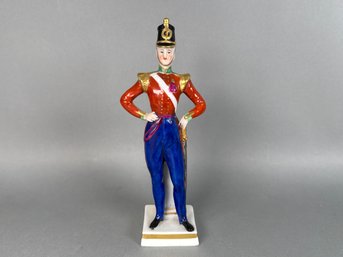 Antique A.J. Uffrecht & Co Germany Porcelain Soldier Figurine