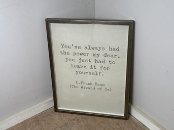 Wizard Of Oz Framed Print