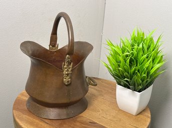Antique Copper & Brass Scuttle