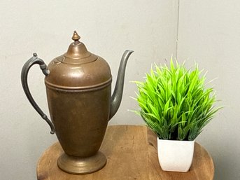 Vintage LB Copper & Silverplate Pitcher