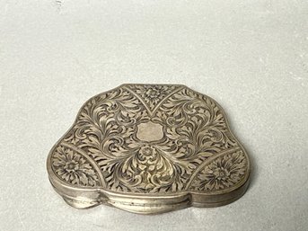 Antique 800 Coin Silver Ornamental Compact