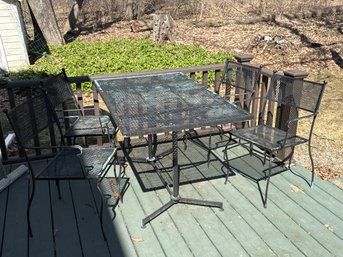 Wrought Iron Patio Table And 4 Chairs