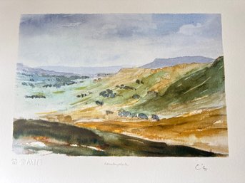 HRH Prince Charles Yes The King Signed Original Lithograph Of Wensleydale Limited Edition 204 Of 295