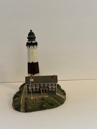 Beautiful Danbury Mint Scale Model  Of The Montauk Lighthouse Long Island NY.