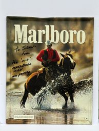 Vintage Tin Marlboro Man Cigarettes Advertising Sign