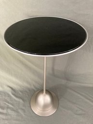Umbra Glass Top Nickel Side Table 21in Tall