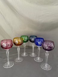 Assorted Colors Beautiful Hock Wine Glasses