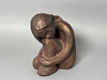 Vintage Austin Productions 'Seated Girl' Statue