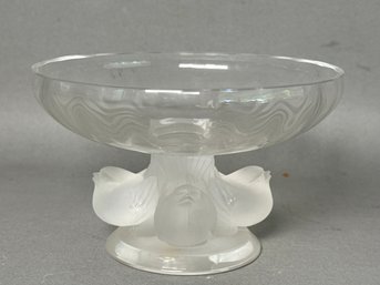 Vintage Lalique France Nogent Bird Compote Bowl