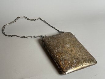 Antique WH Saart Company Sterling Silver Ladies Evening Purse