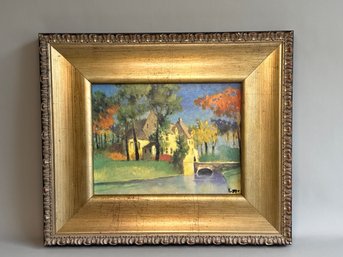 Vintage 'Chateau Autome' Signed Original Painting