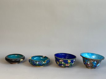 A Pretty Collection Of Vintage Cloisonne Pieces